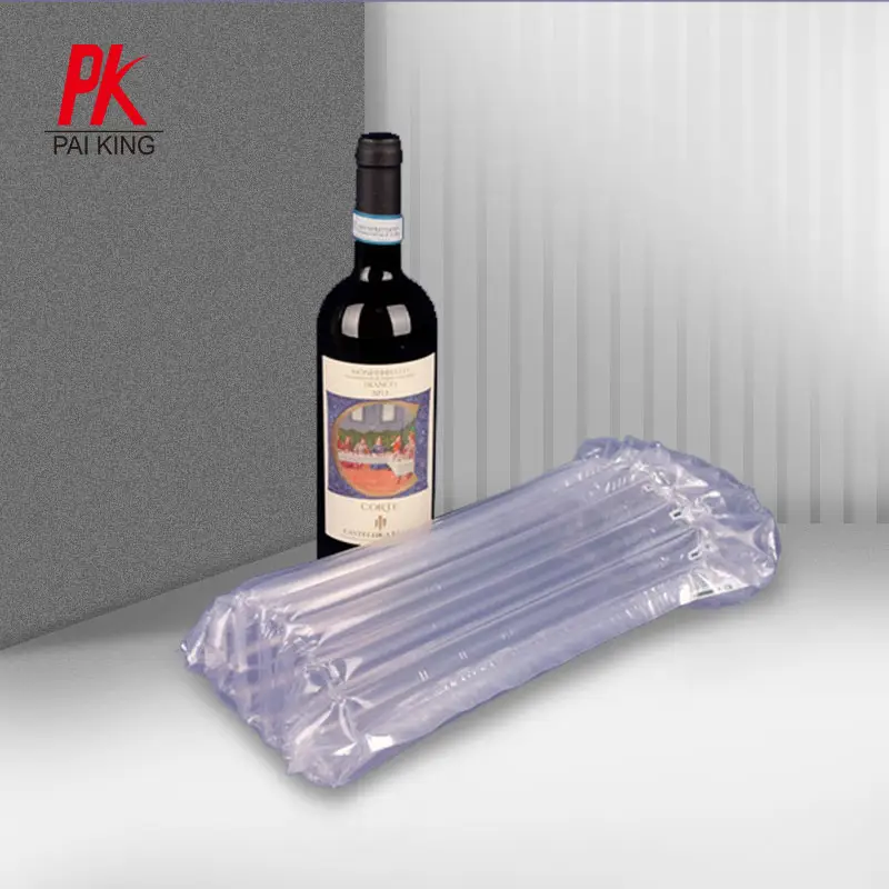 Shock Resistance transport protector PE/PA Material bubble cushion wrap wine bottle air column packaging bag