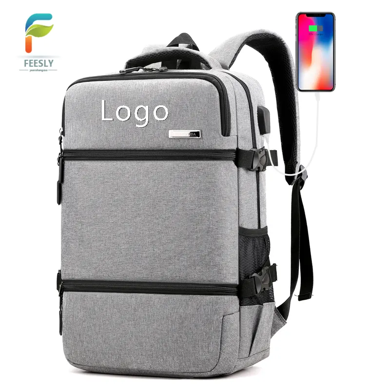 Fabrika yeni tasarım usb şarj toptan özel erkekler seyahat laptop okul sırt çantası büyük sırt çantası kolej için