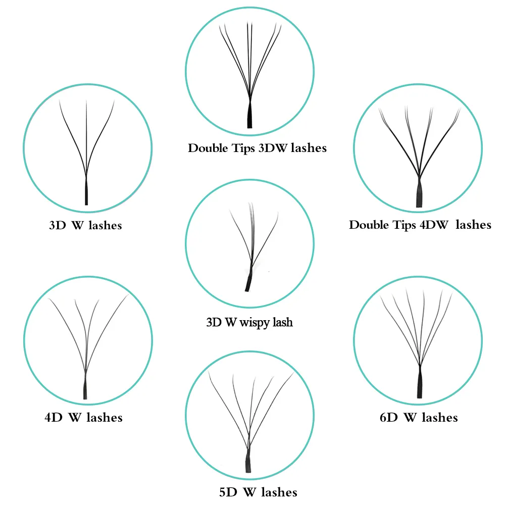 SP EYELASH 5D 클로버 미리 만들어진 볼륨 팬 페스타나 확장 W 모양 자동 개화 속눈썹 소프트 라이트 개별 속눈썹