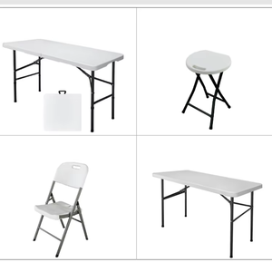 Đồ Nội Thất Ngoài Trời 1.22M Gấp Nhựa Bảng Đồ Nội Thất Sân Vườn Các Sự Kiện Cắm Trại Dã Ngoại 4ft Di Động Bảng Và Ghế Đặt - Product Image 6