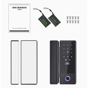 Hochwertiges intelligentes Glass chloss für Schiebetür TTlock Tuya APP Passcode Digitaler Finger abdruck Intelligentes Glastür schloss - Product Image 6