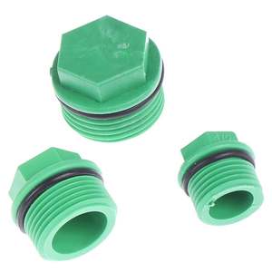 Mükemmel ulaşım fabrika Haisha PPR uydurma DN20x1/2 erkek konu filtre uç kapağı plastik tüp eriyebilir fiş - Product Image 1