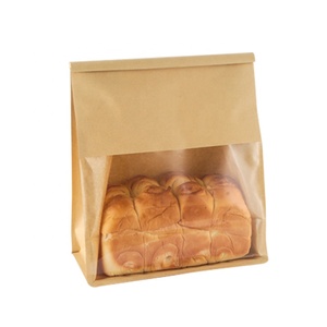 Bao bì nướng bánh mì nướng túi thực phẩm bao bì cửa sổ giấy kraft với bao bì kẹo trong suốt đứng lên túi niêm phong nhiệt CPP - Product Image 6