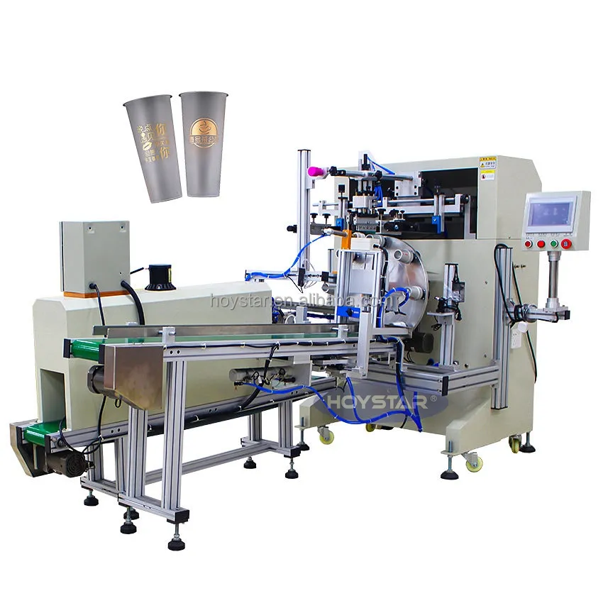 Serigrafía rotativa automática 1 máquina de impresión a color para tazas papel desechable/impresora de vasos de plástico