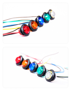 <span class=keywords><strong>3</strong></span>/4 inç Amber/beyaz/yeşil/kırmızı/mavi <span class=keywords><strong>3</strong></span> <span class=keywords><strong>LED</strong></span> Mini yuvarlak minyatür yan ikaz lambaları ile kauçuk evrensel kamyonlar için DC 12V 24V