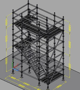 Andamio de bloqueo de anillo galvanizado para losa alta, soporte de puente, protección exterior y uso de plataforma - Product Image 6