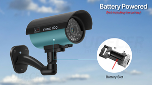 Sahte kamera açık su geçirmez güvenlik simülasyon kukla kamera kırmızı LED ışık monitör CCTV gözetim mermi kapalı kamera - Product Image 3