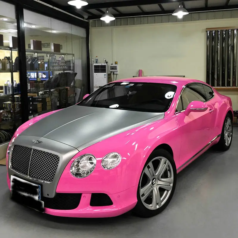 WRAPMASTER Smontabile Del Vinile Automotive Adesivo Wrap per Auto Wrap Gloss Rosa Pellicola