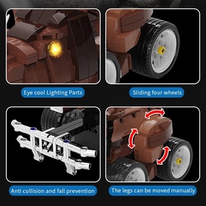475 шт. приложение программируемый DIY строительные блоки игрушка динозавр rc автомобиль с голосового дистанционного управления и датчик поворачивания экрана стволовых игрушка кирпичи - Product Image 3