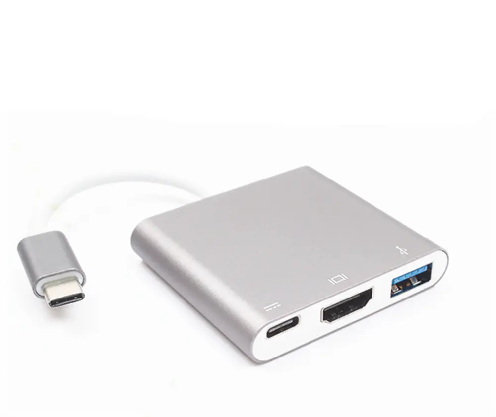 4K Typ C 3.1 zu HDMI USB 3.0 Hub mit USB C PD Buchse Multi port Ladegerät Adapter kabel 3 in 1 Hub Typ C zu HDMI Kabel adapter