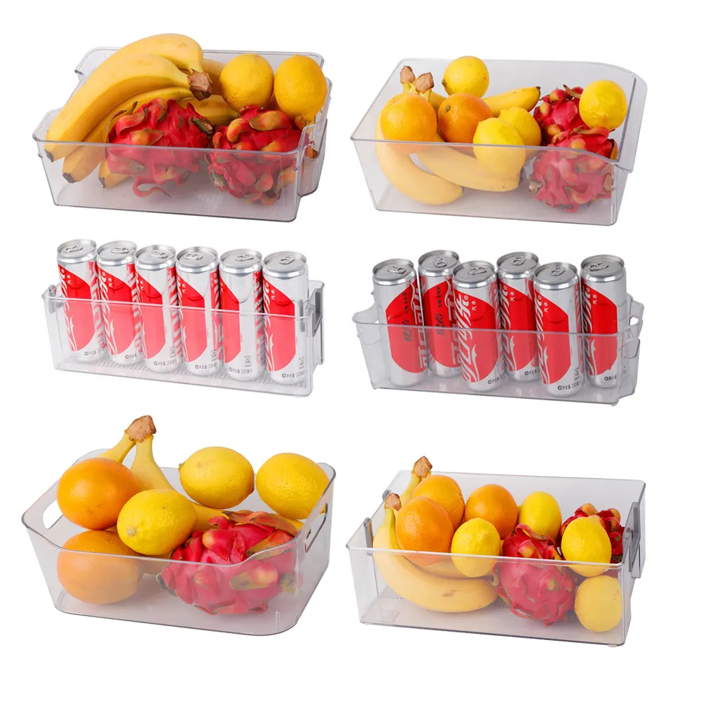 BPA ücretsiz mutfak buzdolabı saklama kutusu seti meyve ve sebze için