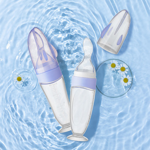 Quảng Châu Yuebao Gạo Dán Chai Bé Silicone Chai Bóp Bổ Sung Cho Ăn Muỗng Trẻ Em Thực Phẩm Bổ Sung Chai - Product Image 6