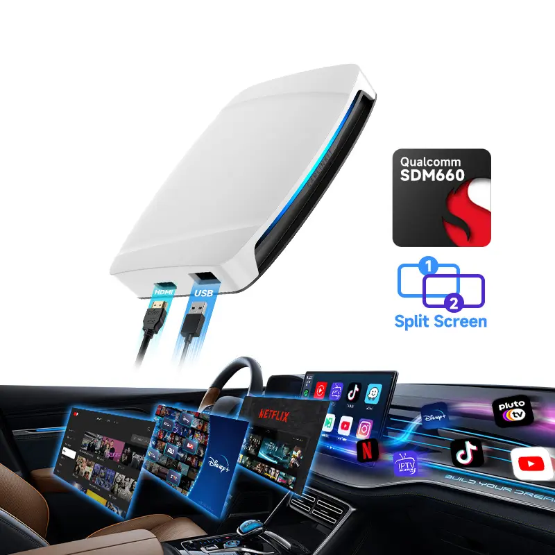 Carlinkit 8GB 128GB ma thuật Carplay hộp không dây USB dongle đài phát thanh hệ thống Android HDMI USB Video phương tiện truyền thông tự động Carplay ai hộp Youtube