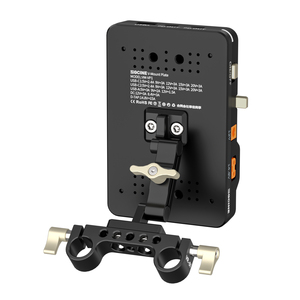 ZGCINE VP Kit3 V <strong>Mount</strong> Battery Plate Power Supply Splitter W/Standard V-Lock with 15 mm Rod Clamp and Adjustable Arm for Camera - Product Image 1