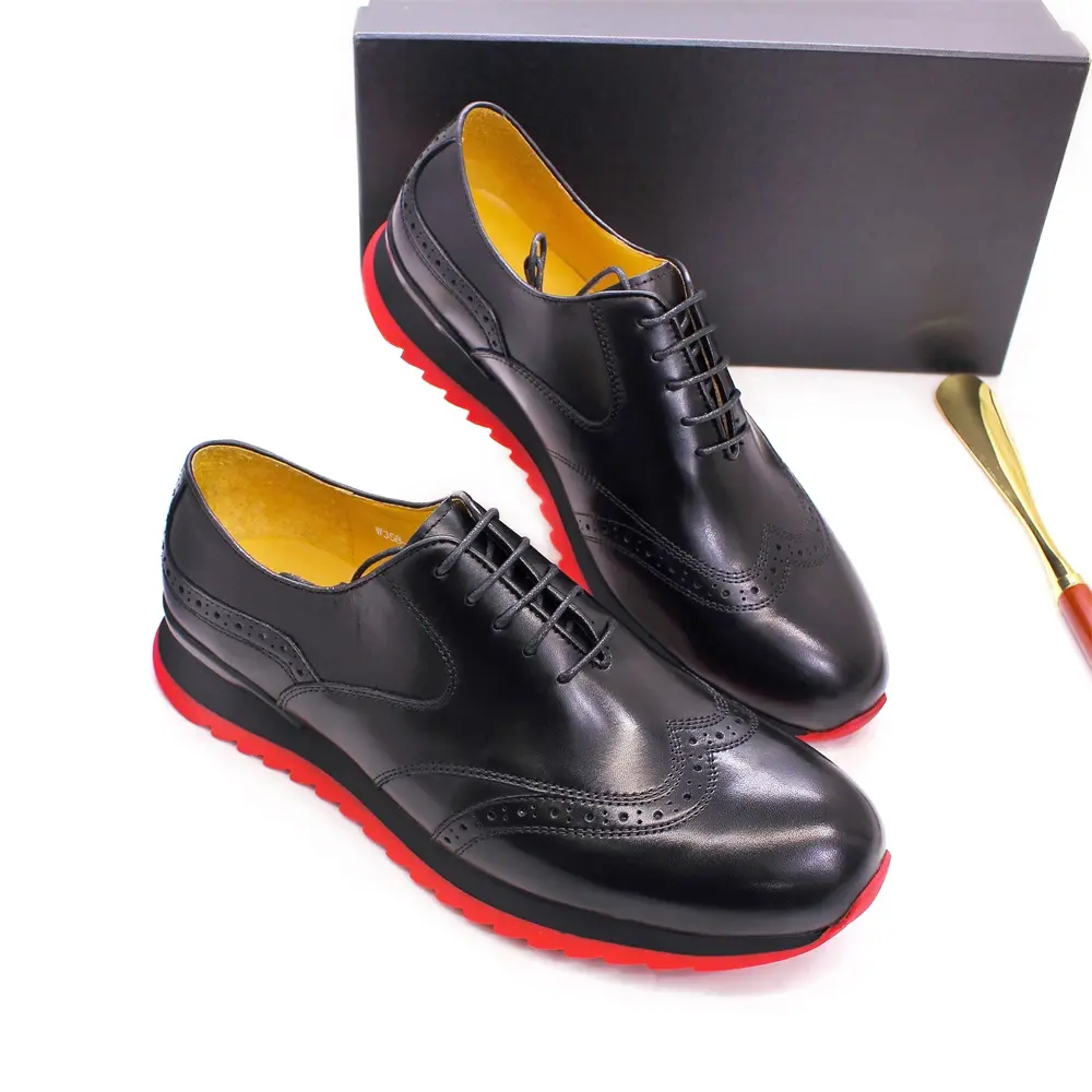 Zapatos planos cómodos con cordones para hombre, mocasines informales de cuero hechos a mano, color negro, 2022