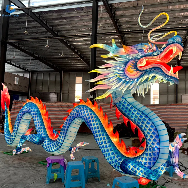GTCC04中国の新年ランタン装飾人工祭シルクドラゴンランタン
