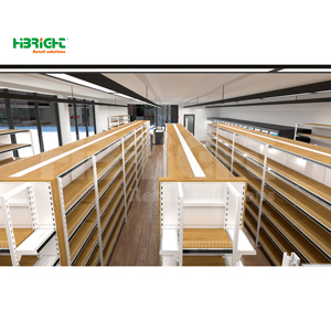 2D 3D vẽ cửa hàng bán lẻ Kệ thông gió thiết kế thương mại siêu thị rau giá với dấu hiệu chủ - Product Image 2