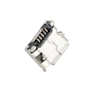 Mikro USB tip B 5 Pin dişi soket yatay SMT PCB için 5.9mm kıvrılmış kenar USB konektörü - Product Image 6