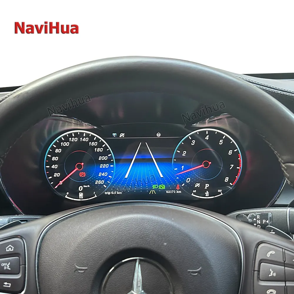 Navihua 12.3 inch HD màn hình hiển thị kỹ thuật số cụm LCD cụ Đồng hồ tốc độ với Carplay GPS đa phương tiện cho Mercedes Benz GLC
