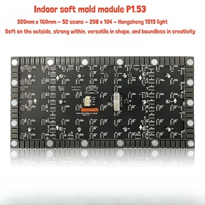 Indoor P1.53 Soft Module Flexibles LED-Display Sonnenlicht Lesbarer kreisförmiger gewölbter sektor förmiger elliptischer elektronischer Bildschirm für - Product Image 2