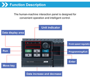 ZONCN Z2000 Unidad de velocidad variable Controlador VSD monofásico Control vectorial AC 220V a 380V 30KW y 37KW Potencia nominal para motores - Product Image 4