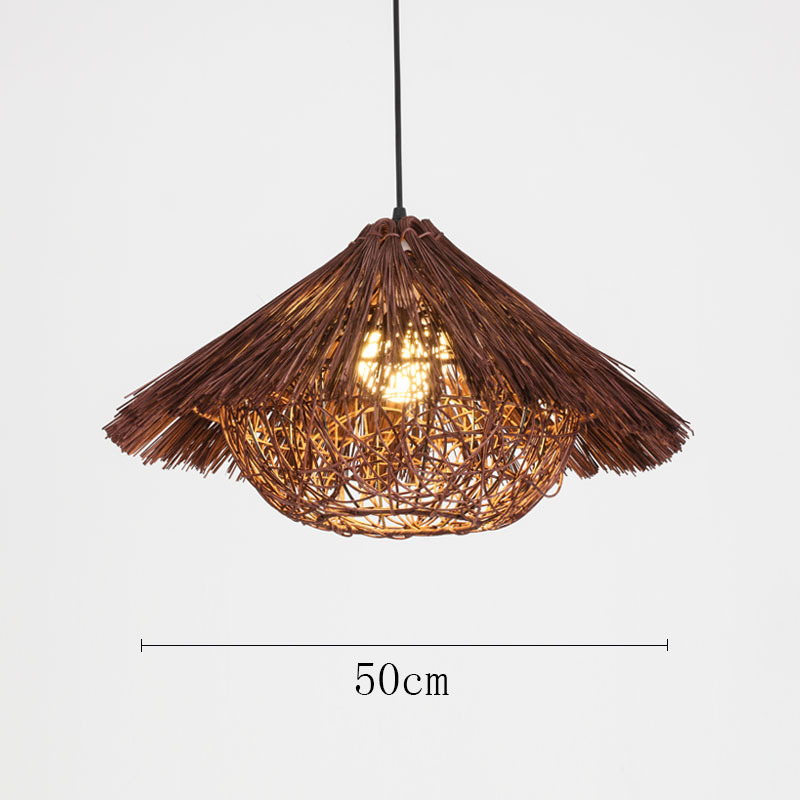 50cm straw hat brown