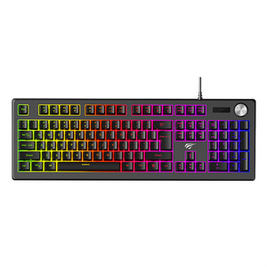 Kb392L Havit Odm High Quality Multimedia Semi-Mechanical Keyboard Usb Wired <strong>Led</strong> Backlight Gaming 104 Keys Pc Keyboard