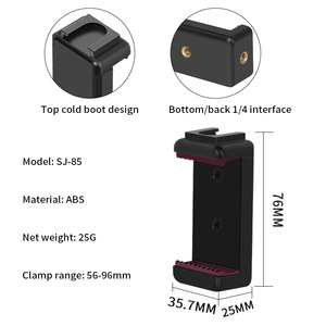Giá đỡ điện thoại kẹp đa năng chống nước, đầu nối kép 1/4 inch, dùng cho bàn làm việc, đèn LED, micro vlog, chân máy ảnh - Product Image 3
