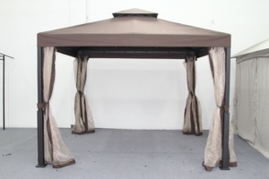 10' X 10' Outdoor Pergola Canopy <strong>Gazebo</strong> with 4 Removable Mesh Side Walls - Product Image 2