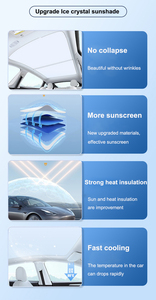 特斯拉Model S 2016-2021车顶遮阳帘防紫外线可折叠天窗顶窗隔热