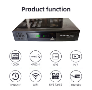 กล่องรับสัญญาณทีวีดาวเทียม,ชุดกล่องรับสัญญาณดาวเทียม T2 + S2 Dvb S2 Dvb T2 H.264 Dvb-t2 Fta Dvb-s2 - Product Image 2