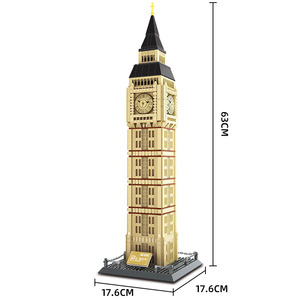 Wange 5216 London Elizabeth Tower Building Blocks ของเล่นการศึกษา DIY พลาสติกชิ้นโมเดลประกอบโดยเด็ก - Product Image 6