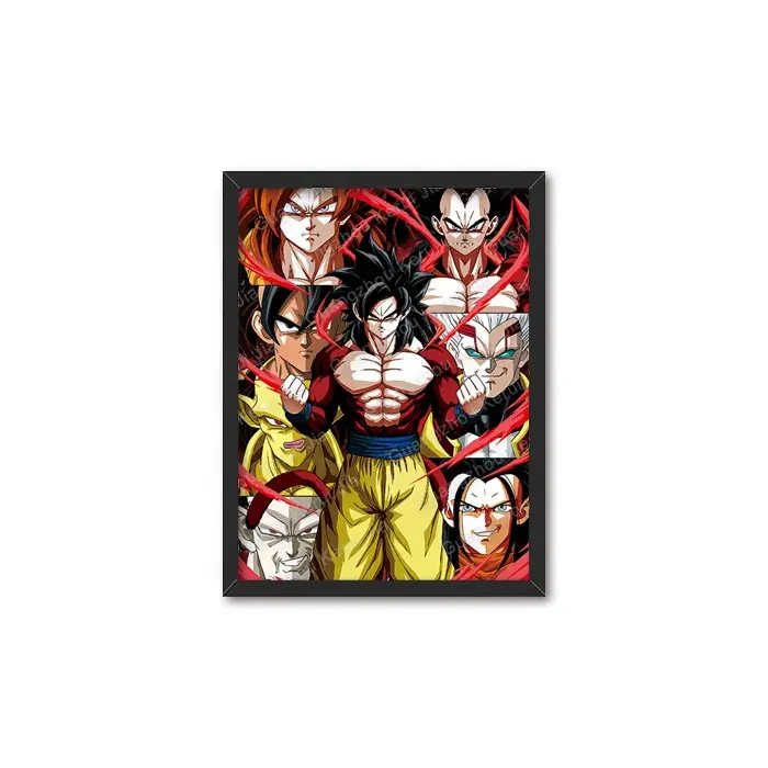 Desain 200 grosir kustom laba-laba pembunuh Iblis DBZ One Piece Marvel Sports Bad Bunny 3D Flip lentikular Anime Poster gambar