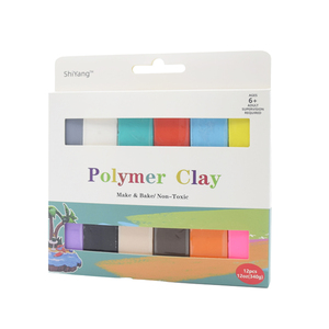 Çocuklar ve yeni başlayanlar için 12 renk küçük blok polimer kil başlangıç kiti - Product Image 1