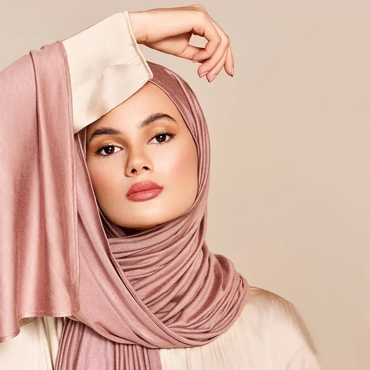 Jersey de algodón suave instantáneo para mujer, Hijab, bufanda, turbante étnico liso, nueva calidad de EE. UU.