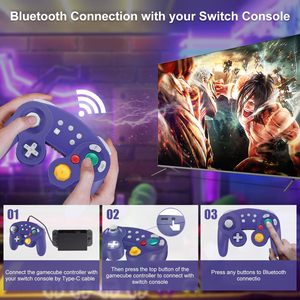 Para Gamecube controlador inalámbrico con función Turbo 6 Axis Gyro Motion Gaming Joystick para Nintendo Switch - Product Image 4
