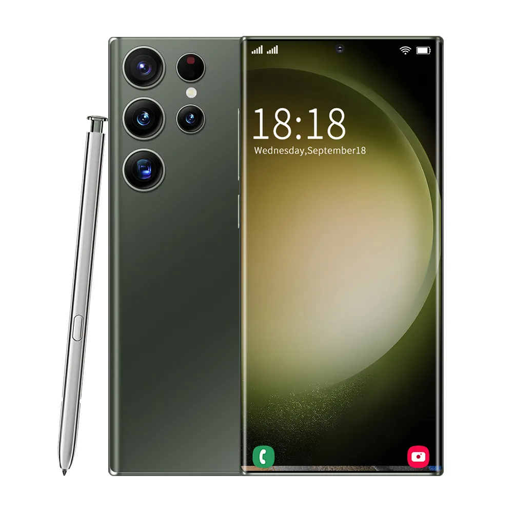 1TB Android Smartphone 2023 NUEVO S23 Ultra desbloqueado 5G Teléfono 6,8 pulgadas 16GB + 3G 4G Teléfonos móviles LCD Quad Core Sistema Android