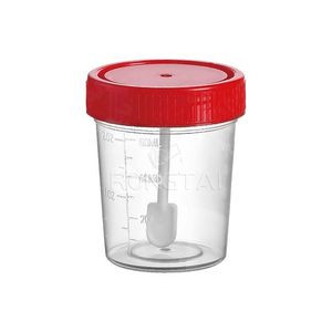 RONGTAI Labor hocker Cup China Hersteller 60ml individueller steriler Hocker Proben becher mit Etikett - Product Image 2