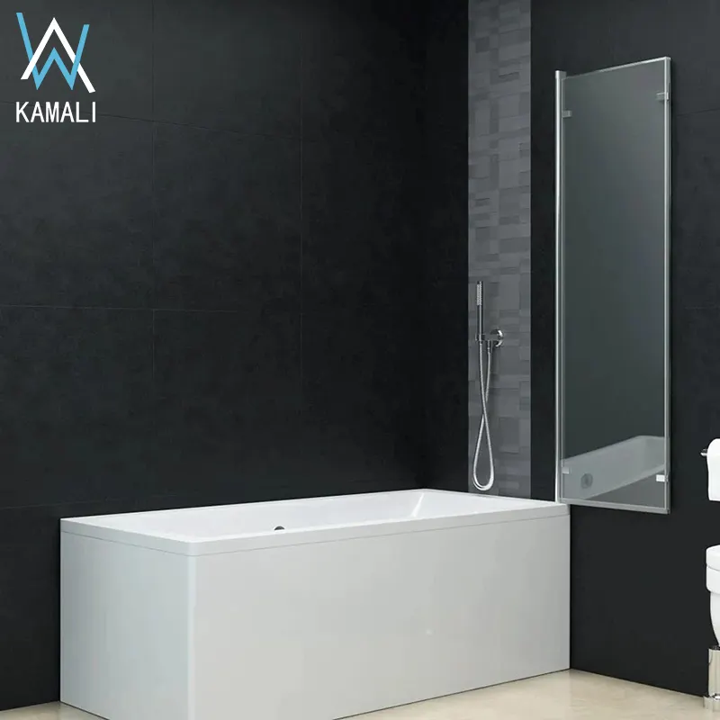 Kamali preço de fábrica, personalizado, 3 dobraduras, sem moldura, banheira de vidro temperado, chuveiro, tela de chuveiro