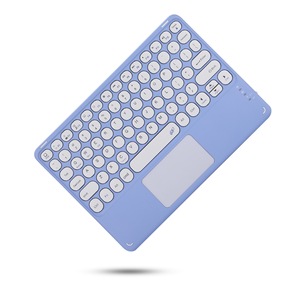 El mejor teclado inalámbrico Bluetooth con panel táctil para iPad Tablet PC Teclado pequeño externo para computadora portátil Teclado Rosa inalámbrico