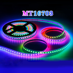 MT16703 adresli led şerit işık 3535 RGB sihirli rüya renk SPI DC12V 8mm 96LEDs/metre breakpoint proje için yeniden başlatma - Product Image 4