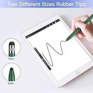 タブレット用タッチペンユニバーサルペンシル容量性スタイラスダブルデュアルシリコンヘッドiPadAndroidスマートフォン用 - Product Image 4