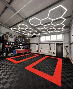 Anti Slip PP PVC Modular Plastic Rubber Car Wash Flooring Mats Interlocking Garage Floor Tile for Car Detailing Shop Workshop