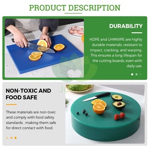 カッティングボードプロ用プラスチック肉カッティングボードHdpeシート抗菌マルチカラーHdpeチョッピングボードキッチン用 - Product Image 3