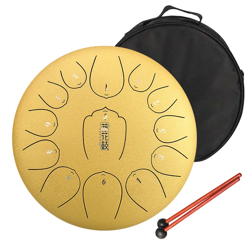 Hluru-tambor de percusión de lengüeta de acero de alta calidad, 11 notas, 10 pulgadas, tanque, tambor, manual, instrumentos musicales, tono C/D/F, THF11-10