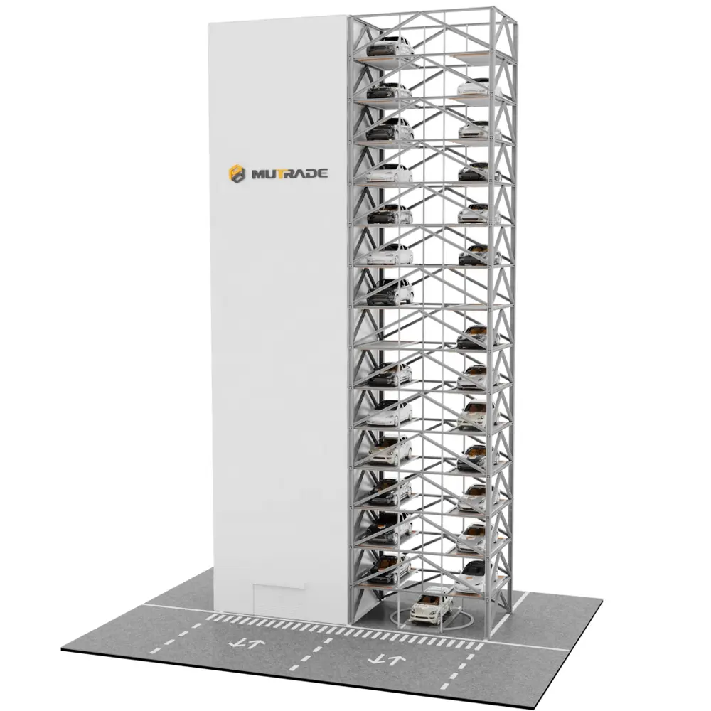 automated vertical parking equipment robotic parking garage fully smart tower parking system