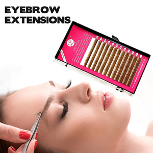 LashPlus toptan siyah koyu kahverengi açık kahverengi kaş uzantıları özel etiket ile 0.05 0.07 0.10 kalınlığı - Product Image 5