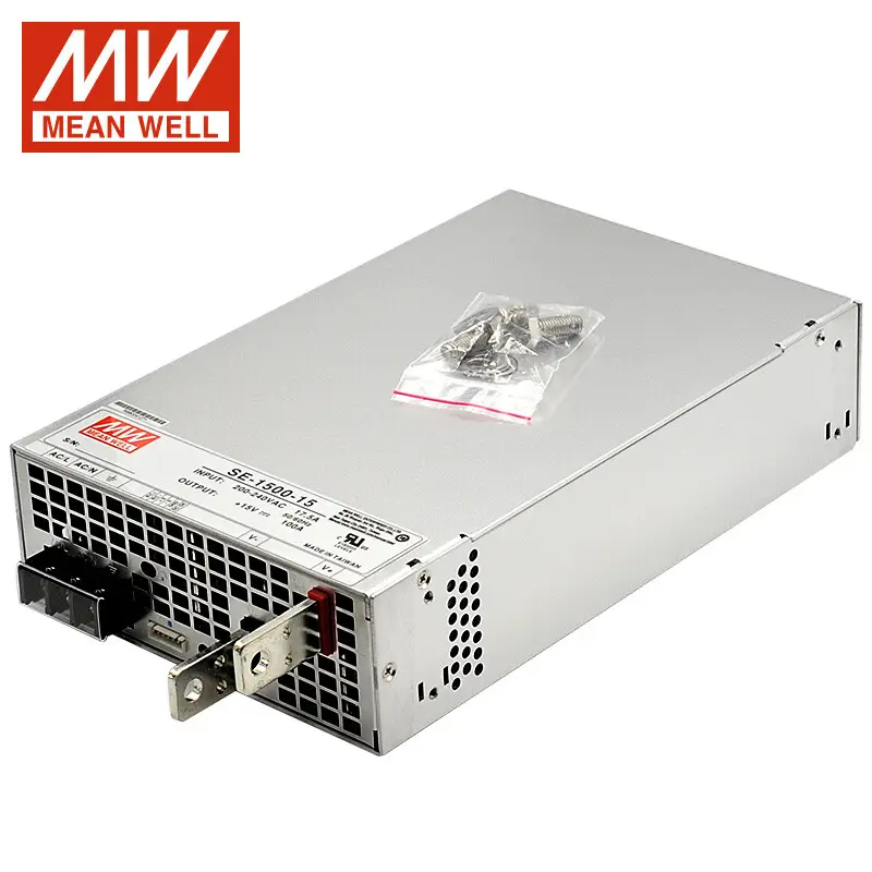 Meanwell SE-1500-15 1500w 15v AC para DC Fonte de alimentação de comutação para automação industrial