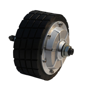 Low Speed High Torque 4.5inch 150kg Load 24V 300RPM 1024PPR <strong>Encoder</strong> Electric Scooter DC Hub Servo Wheel Motor for Delivery Robot - Product Image 5