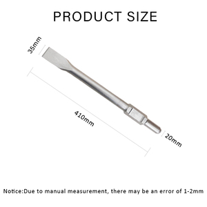 WISDOM Custom SDS PH65A Demolition Hammer 20mmx410mm Hex Shank Flat <strong>Chisel</strong> <strong>Drill</strong> <strong>Bit</strong> and Breaker Butt <strong>Chisels</strong> - Product Image 3